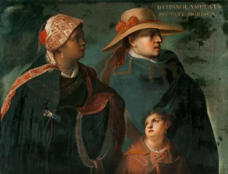 Spanier und Mulattin erzeugen eine Morisca, ca. 1715